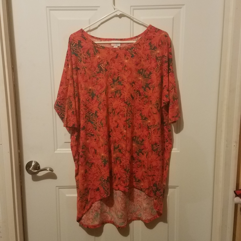 Lularoe large orange irma tunic top